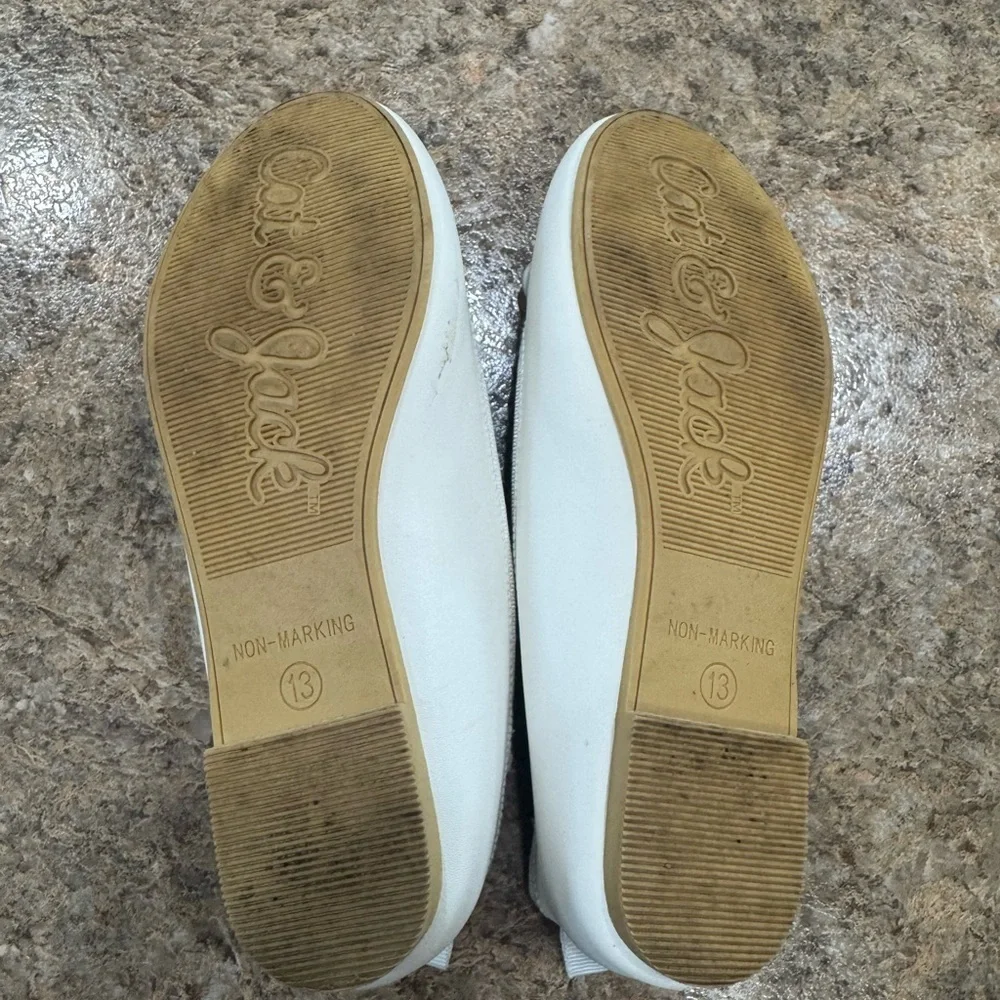 Girls White Cat & Jack Ballet Flats